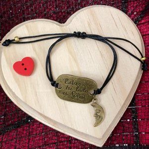Estar a tú lado es soñar moon 🌙 amor brazalete
